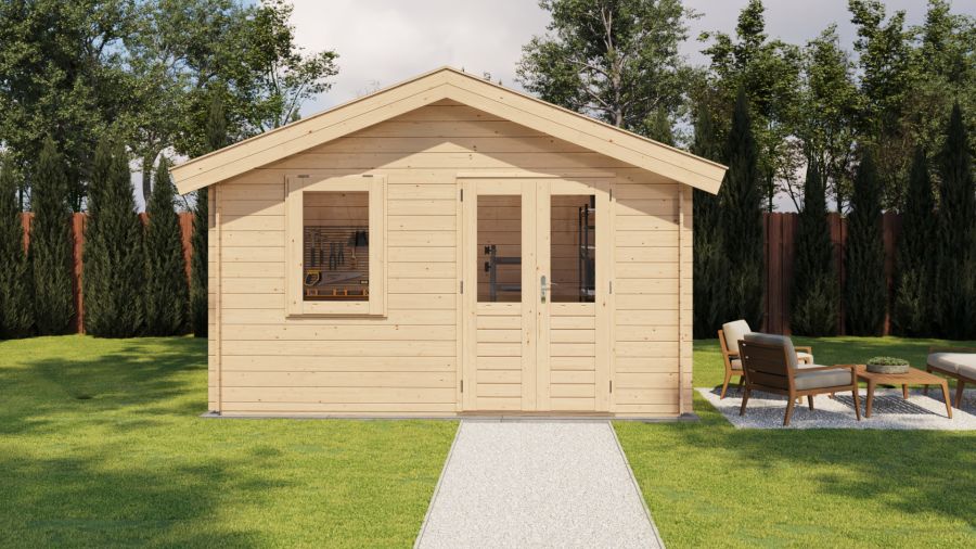 Lugarde Select Blokhut Wijhe 400x250cm - Onbehandeld