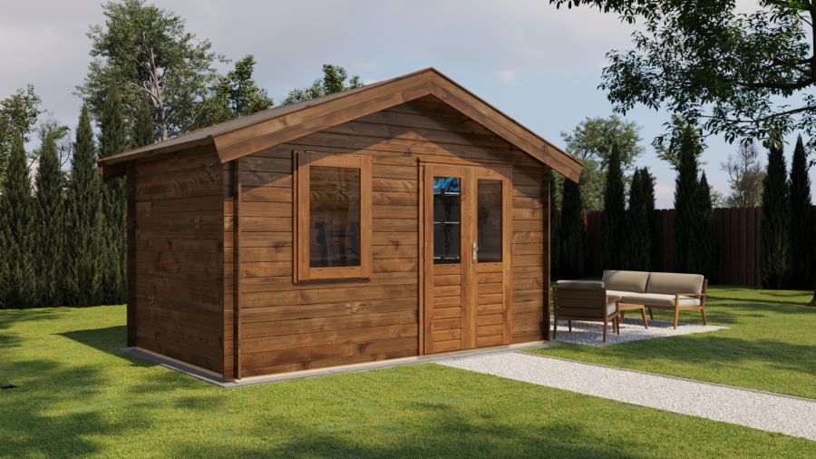 Lugarde Select Blokhut Wijhe 400x250cm - Keteldruk Bruin