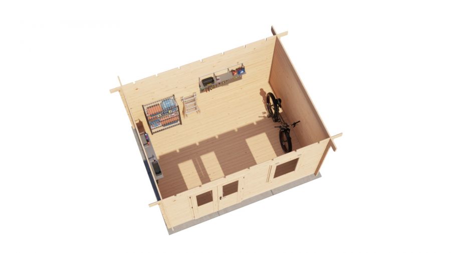Lugarde Select Blokhut Renkum 400x300cm - Onbehandeld