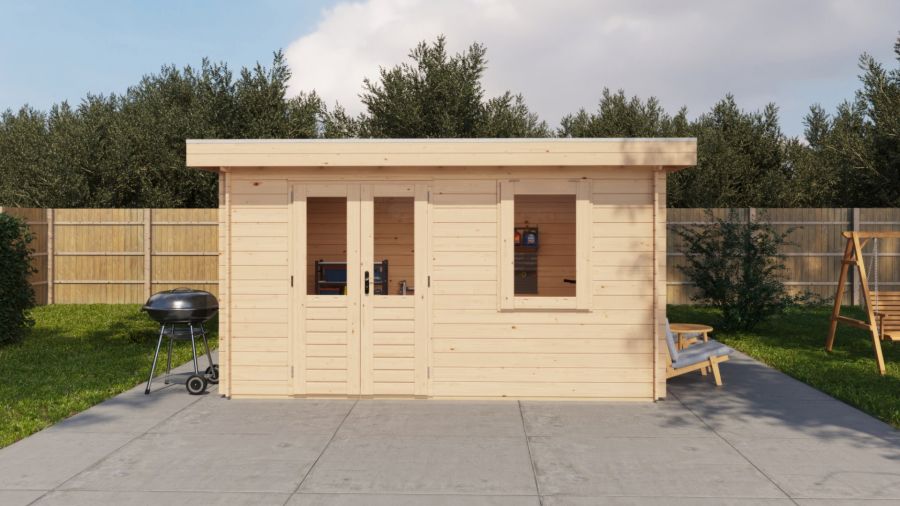 Lugarde Select Blokhut Renkum 400x300cm - Onbehandeld