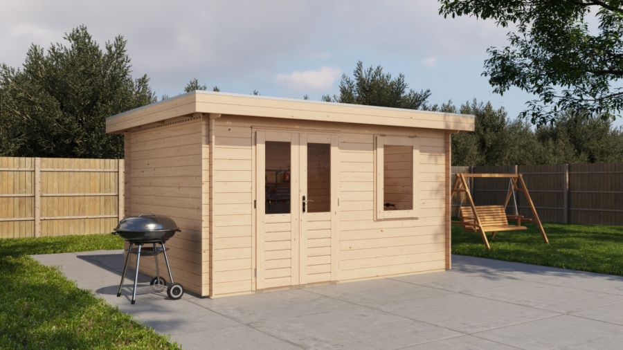 Lugarde Select Blokhut Renkum 400x300cm - Onbehandeld