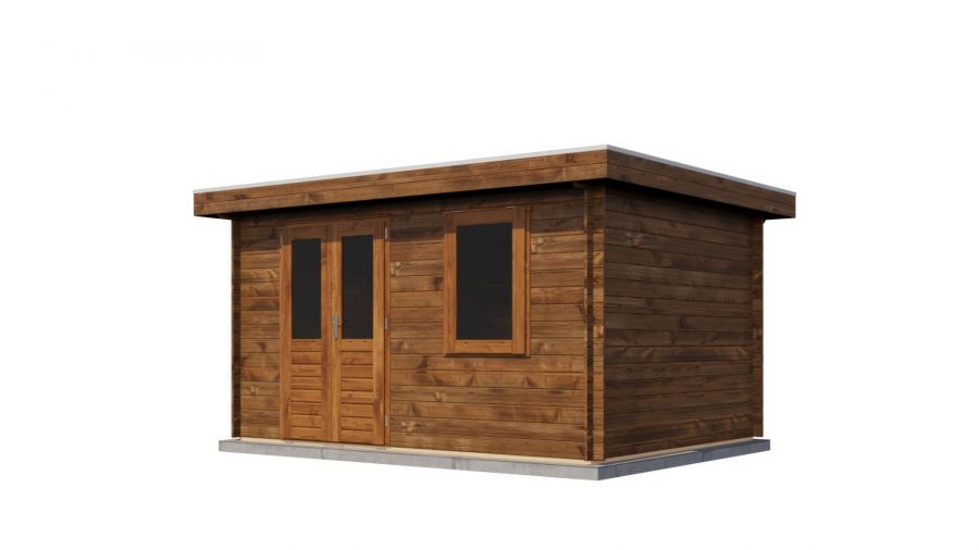 Lugarde Select Blokhut Renkum 400x300cm - Keteldruk Bruin