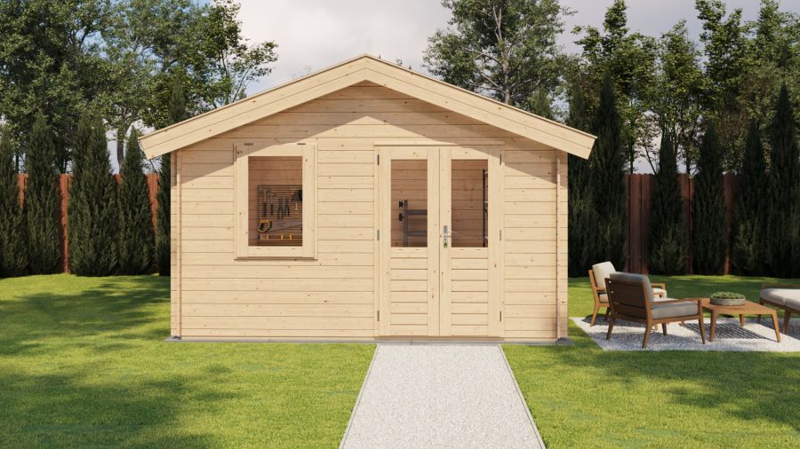 Lugarde Select Blokhut Brummen 400x300cm - Onbehandeld