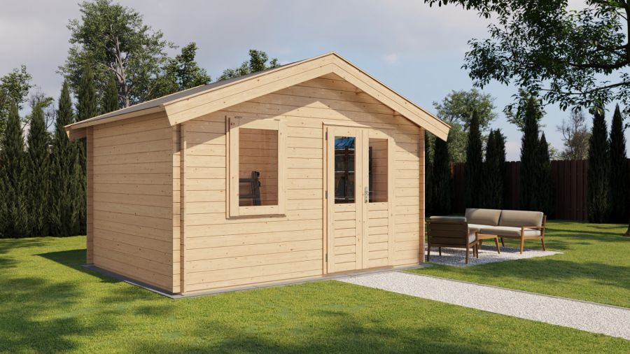 Lugarde Select Blokhut Brummen 400x300cm - Onbehandeld