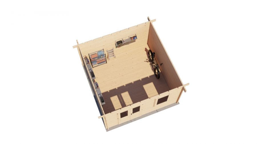 Lugarde Select Blokhut Winterswijk 400x400cm - Onbehandeld