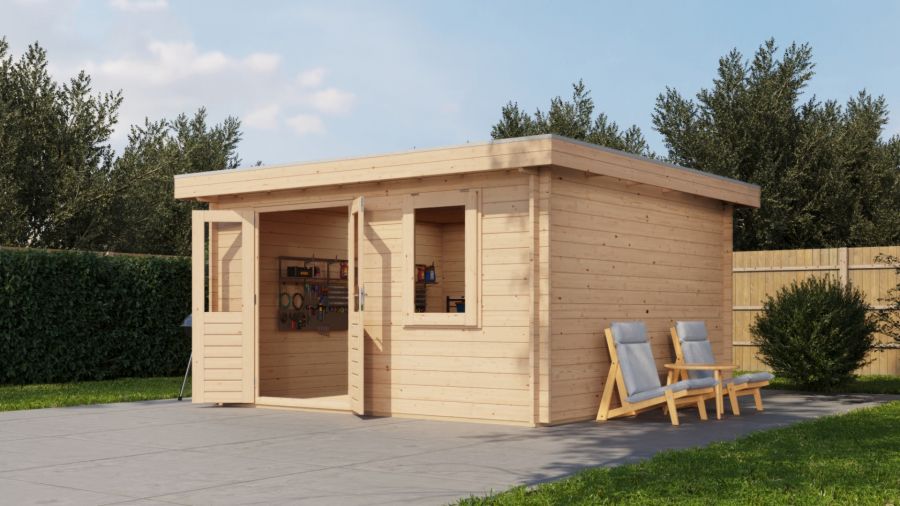 Lugarde Select Blokhut Winterswijk 400x400cm - Onbehandeld