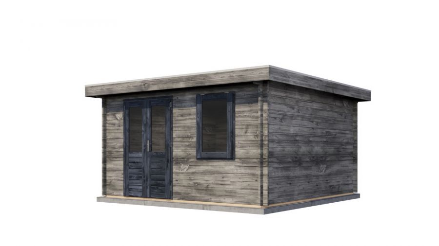 Lugarde Select Blokhut Winterswijk 400x400cm - Keteldruk Grijs