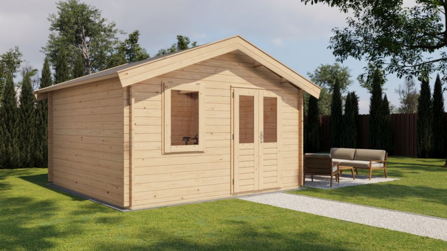 Lugarde Select Blokhut Loenen 400x400cm - Onbehandeld
