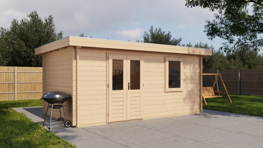 Lugarde Select Blokhut Zevenaar 500x300cm - Onbehandeld