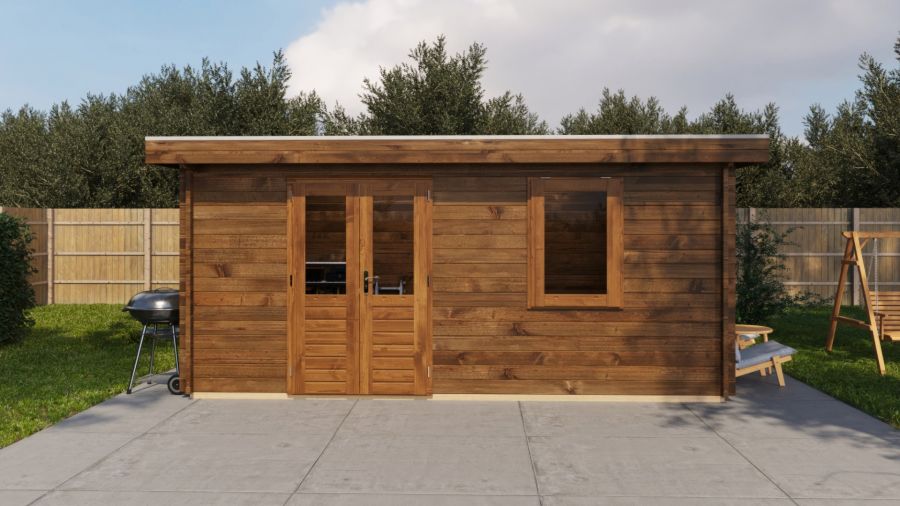 Lugarde Select Blokhut Zevenaar 500x300cm - Keteldruk Bruin