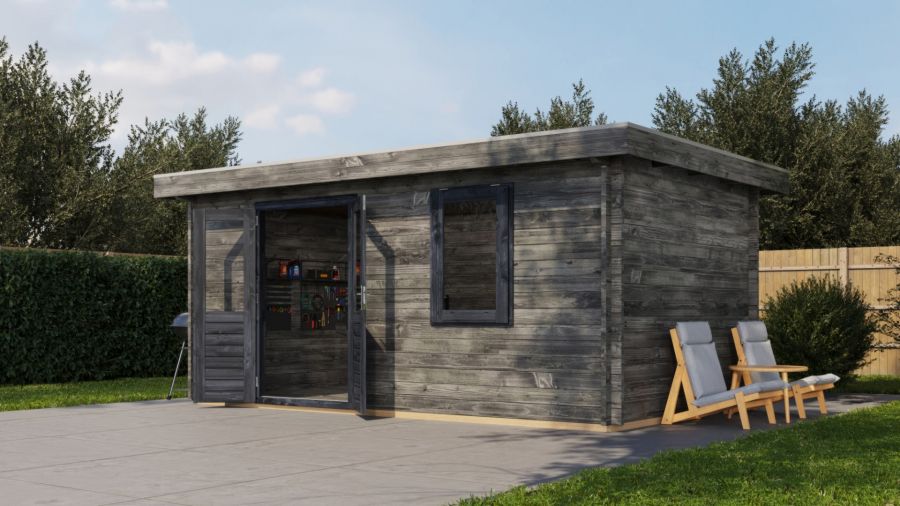 Lugarde Select Blokhut Zevenaar 500x300cm - Keteldruk Grijs