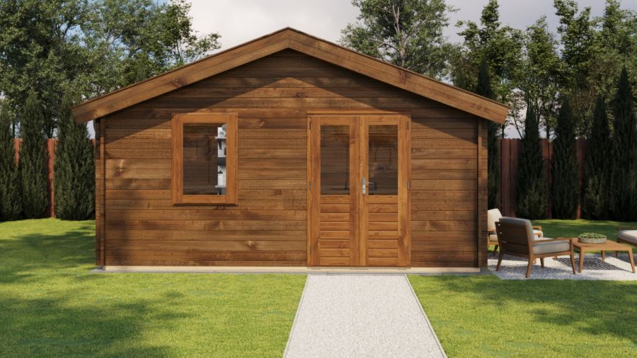 Lugarde Select Blokhut Wolfheze 500x300cm - Keteldruk Bruin