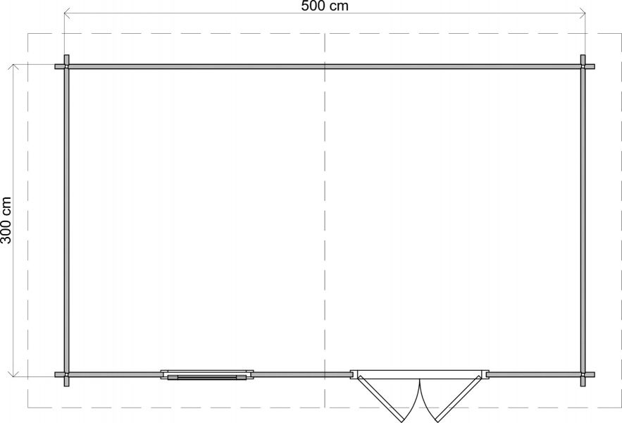 Lugarde Select Blokhut Wolfheze 500x300cm - Keteldruk Bruin