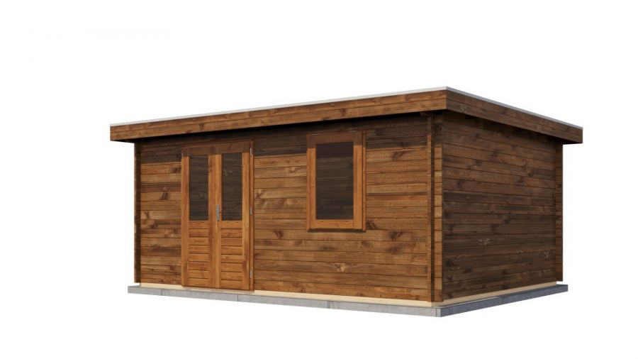 Lugarde Select Blokhut Duiven 500x400cm - Keteldruk Bruin