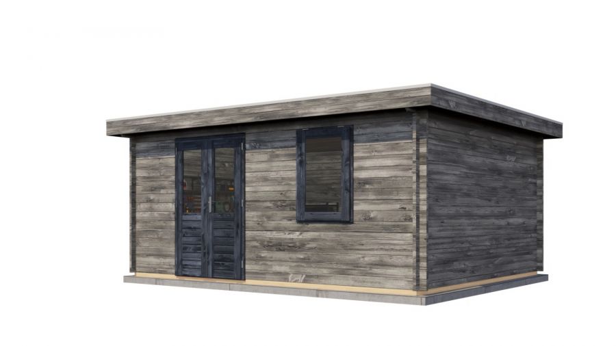 Lugarde Select Blokhut Duiven 500x400cm - Keteldruk Grijs