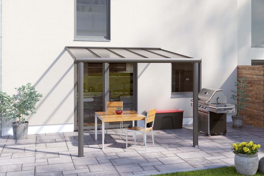 Veranda Smartline 304x250 cm - Antraciet structuur - Bouwpakket