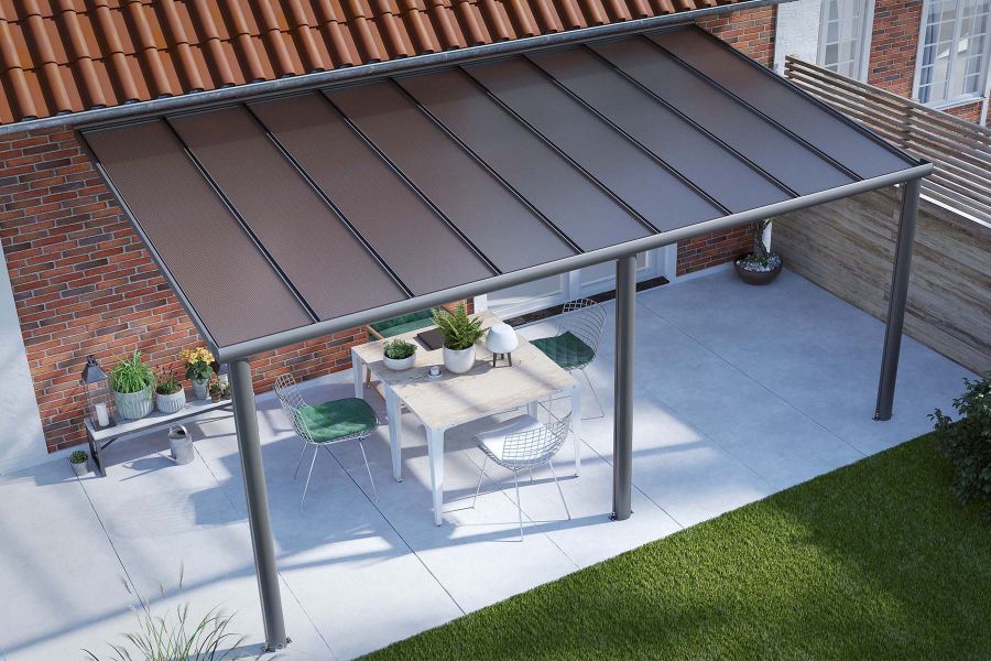 Veranda Smartline 544x300 cm - Antraciet structuur - Bouwpakket