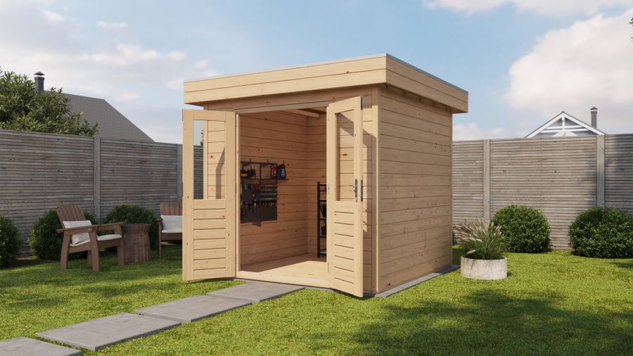 Lugarde Select Prima Delft tuinhuis 240x240 cm 28 mm vuren blank