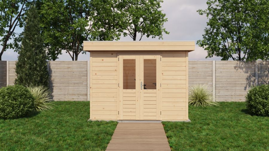 Lugarde Select Prima Gouda tuinhuis 300x300 cm 28 mm vuren blank