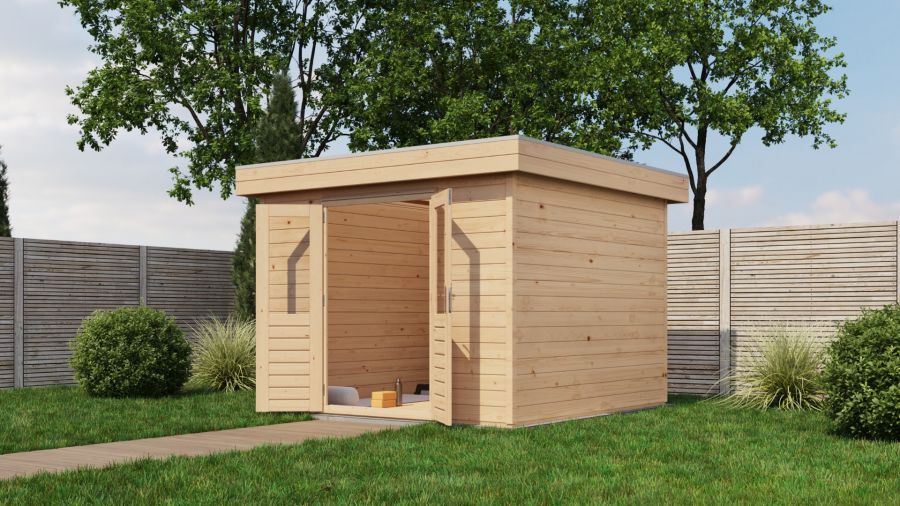 Lugarde Select Prima Gouda tuinhuis 300x300 cm 28 mm vuren blank