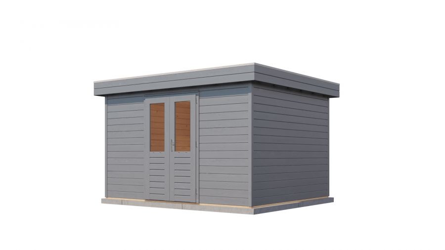 Lugarde Select Prima Heerlen tuinhuis 360x300 cm 44 mm vuren grijs gebeitst