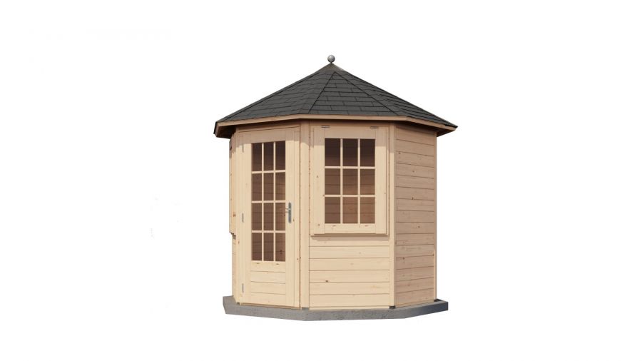 Lugarde Select Prima Zaandam tuinhuis Ø250 cm 28 mm vuren blank