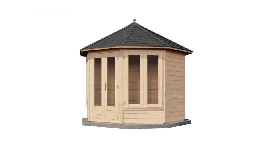 Lugarde Select Prima Hellevoetsluis tuinhuis Ø300 cm 28 mm vuren blank