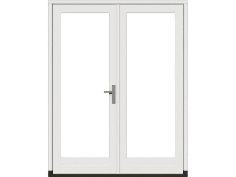 Stapeldorpeldeur - dubbel - 2x deur 83,4x216,9 + kozijn 178x226,3 cm - wit (incl. DTS en deurbeslag)