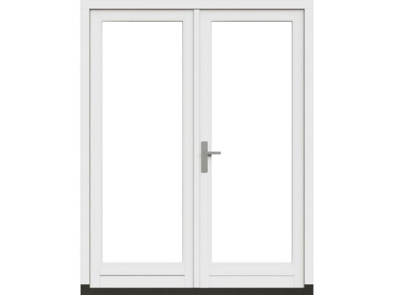 Stapeldorpeldeur - dubbel - 2x deur 83,4x216,9 + kozijn 178x226,3 cm - wit (incl. DTS en deurbeslag)
