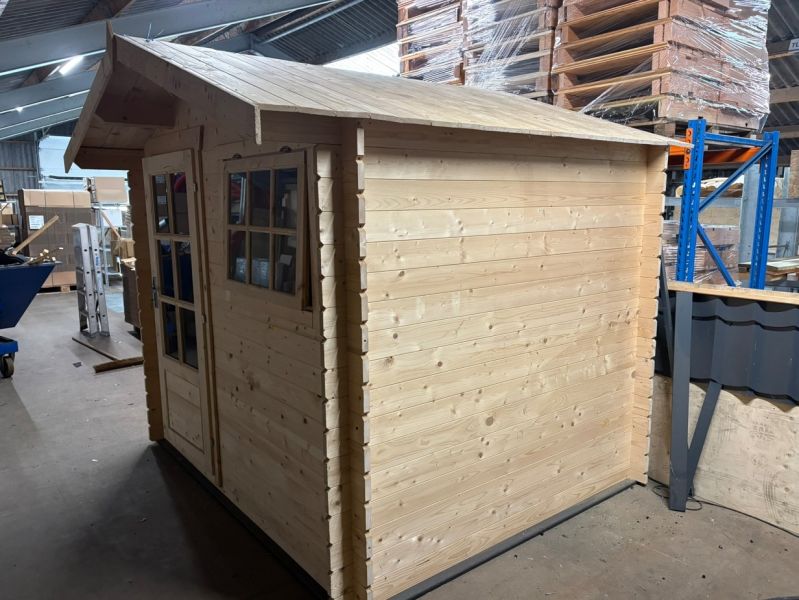 Tuindeco Sten Blokhut 295x200 cm 28 mm vuren blank - Showmodel