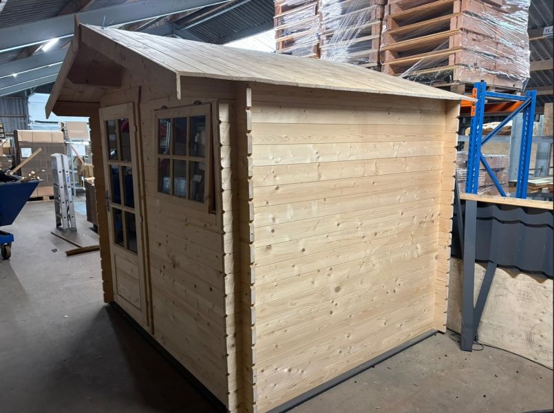 Tuindeco Sten Blokhut 295x200 cm 28 mm vuren blank - Showmodel