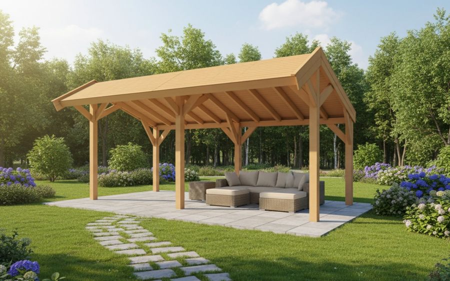 YARD Outdoor SUBLIME kapschuur 600x250 cm Douglas blank