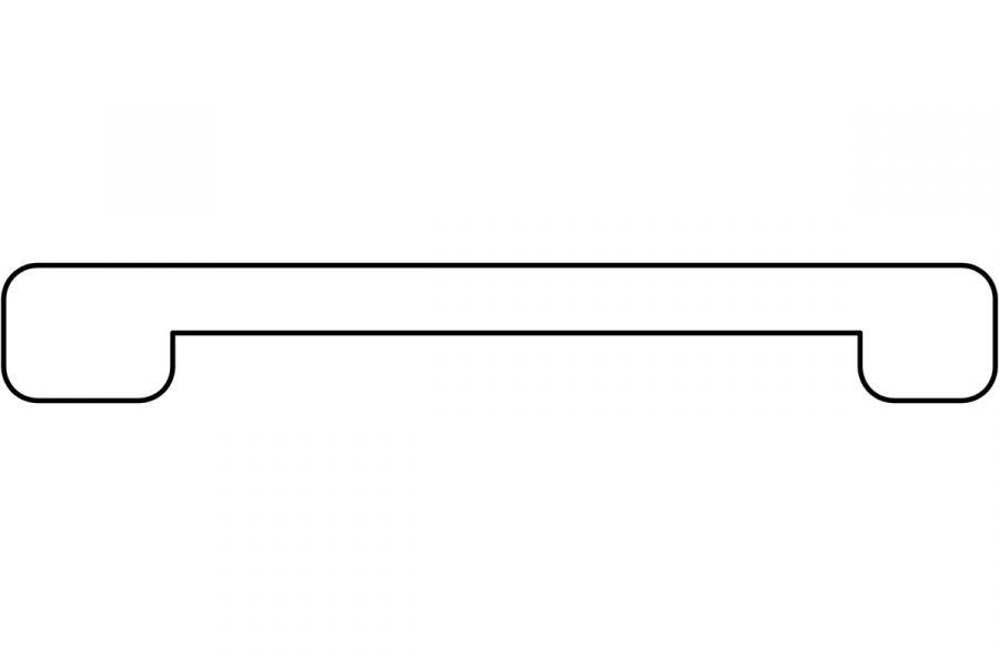 Afdeklat Hardhout recht 183 cm