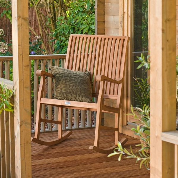 Teak schommelstoel relax