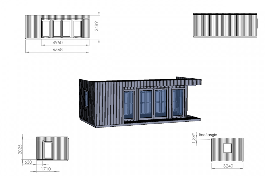 Interflex thuiskantoor - 659x324 cm