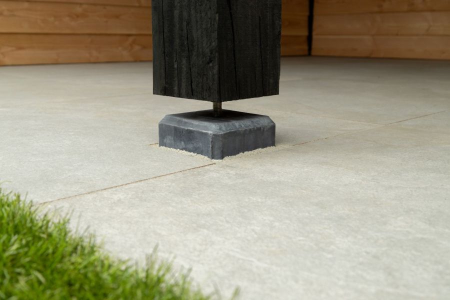 DHZ Overkapping Rijssen - Zwart 600x400 betonpoer