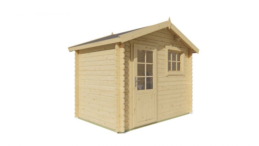 Tuindeco Sten Blokhut 295x200 cm 28 mm vuren grijs geïmpregneerd