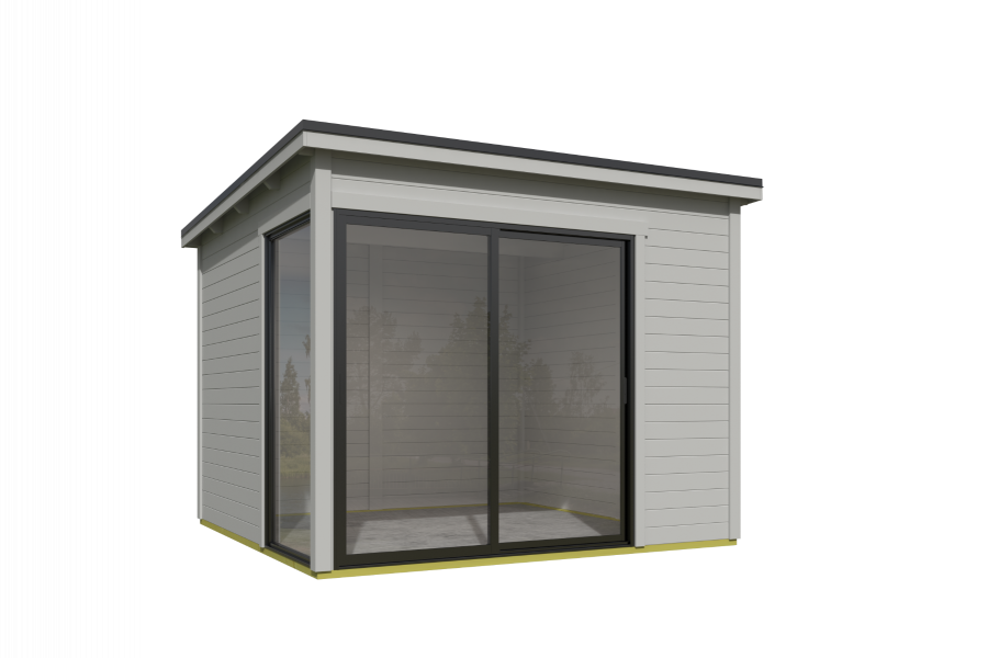 Outdoor Life Julia Tuinhuis 295x295 cm 28 mm vuren Platinum Grey gecoat