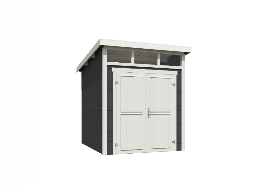 Tuinhuis Kibo 2 200x250 cm - Carbon Grey-Wit gecoat