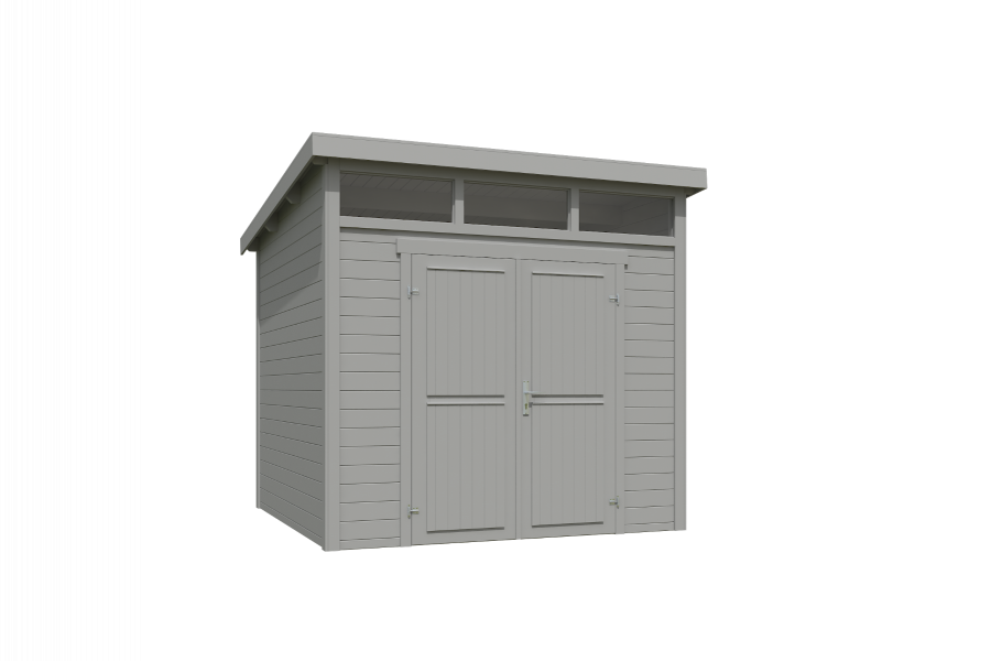 Outdoor Life Kibo Tuinhuis 250x250 cm 28 mm vuren Platinum Grey gecoat