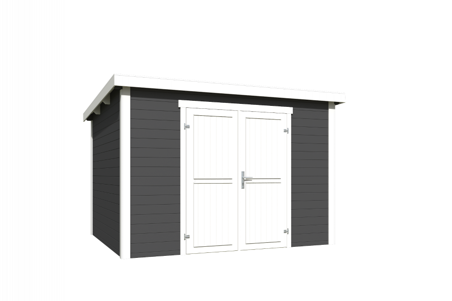 Outdoor Life Lotta Tuinhuis 300x250 cm 28 mm vuren Carbon Grey-Wit gecoat