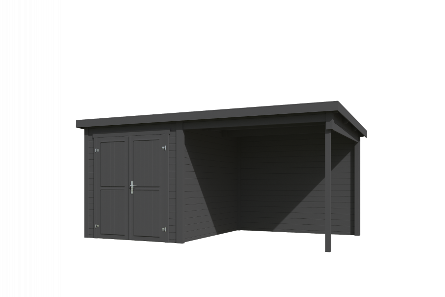 Tuinhuis Finn 450x250 cm - Carbon Grey gecoat