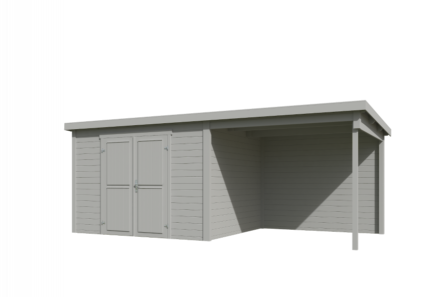 Tuinhuis Kjeld 550x250 cm - Platinum Grey gecoat