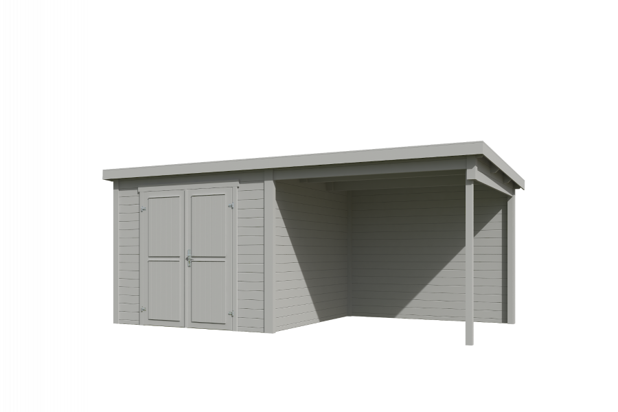 Outdoor Life Lars Tuinhuis 500x250 cm 28 mm vuren Platinum Grey gecoat