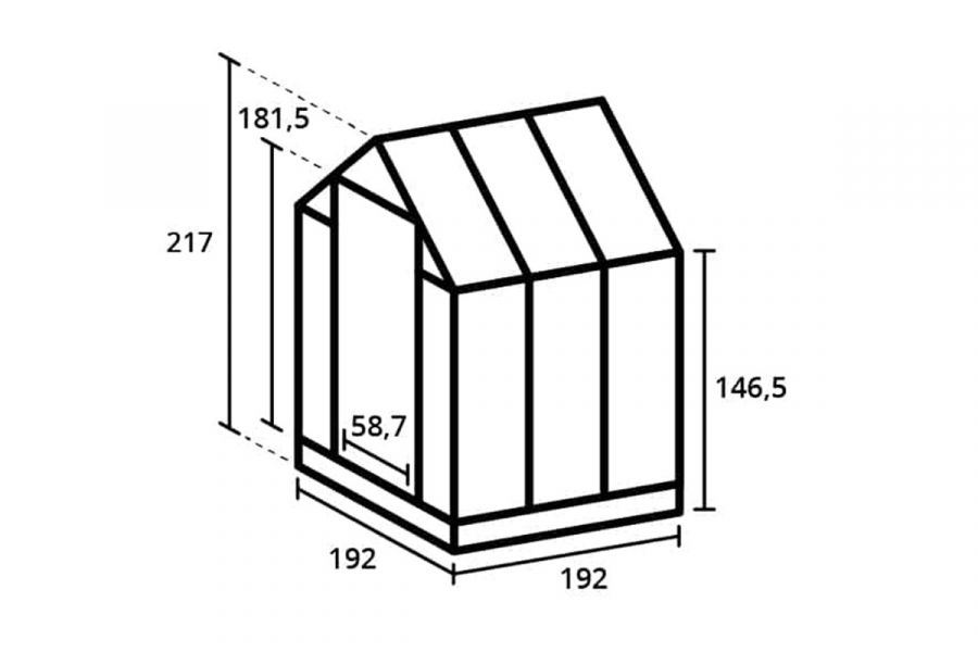 Tuinkas Kate I - 192x192 cm - Wit