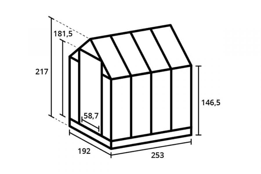 Tuinkas Kate II - 192x253 cm - Zwart - Full Options