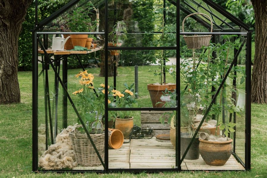 Tuinkas Kate II zwart 3 mm veiligheidsglas