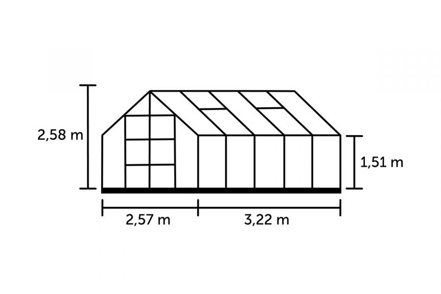 Tuinkas Magnum 108 - afmetingen