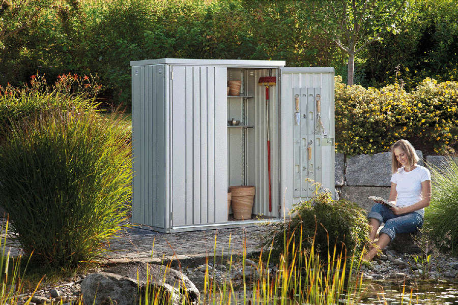 Biohort Metalen Tuinkast 230 LARGE - Kwartsgrijs - 228x155x184 cm
