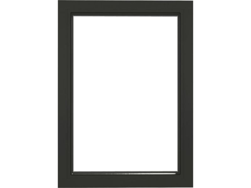 Vast raamkozijn meranti - 77,4x107,4 cm - zwart